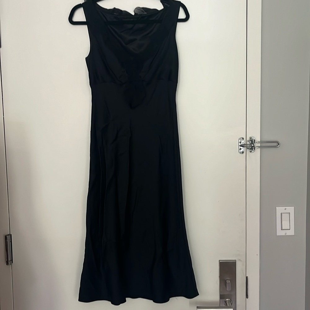 Vintage black silk dress